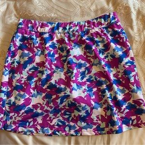 PEBBLE BEACH. Floral hot pink/blue/white Skort Skirt. Size M. Golf. Tenn…